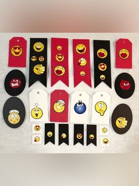 Emoji Gift Tag Set - Hand Crafted Set of 22